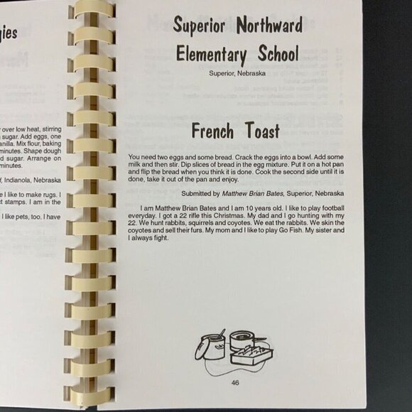 Nebraskas Kitchen Kids Cookbook Compiled by Kelly Moore Guenzel 1994 Spiral - Picture 7 of 13